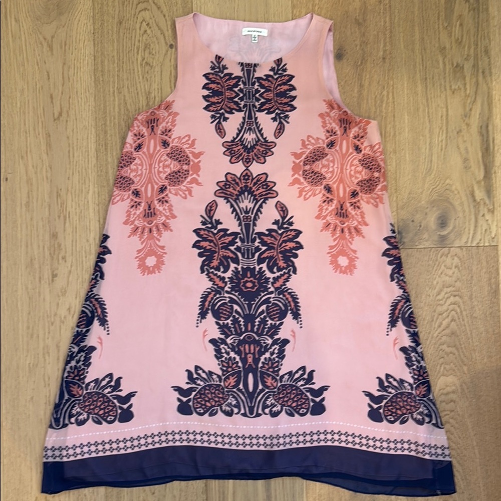 Max Studio Pink and Navy Shift Dress